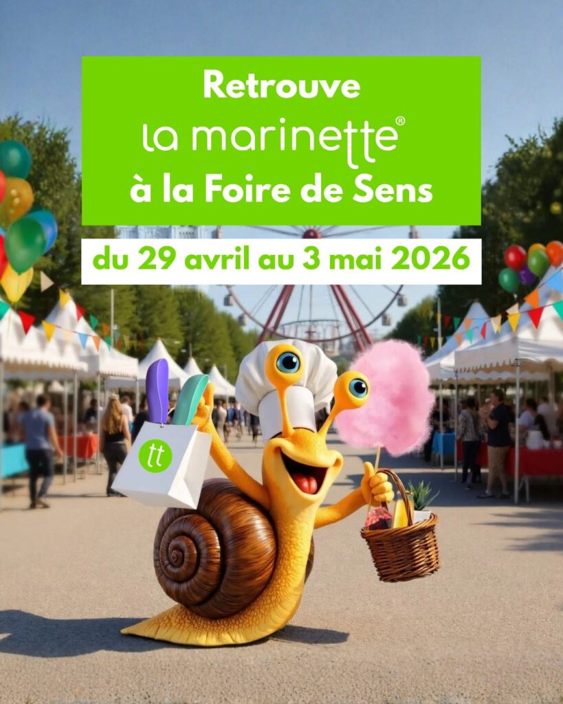 La marinette à la Foire de Sens 2026 : Stand de vente de l'urinoir portable pour femmes